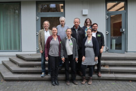 Vorstandsmitglieder des Dachverbandes und Vertreter der Biologischen Station Rieselfelder Münster.